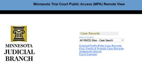 Each district courthouse also offers in-person counter access to locally-stored, public case records in paper form. . Minnesota court records